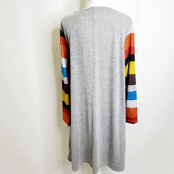 Color Block Striped Sleeve Dress - Picture 3 of 4